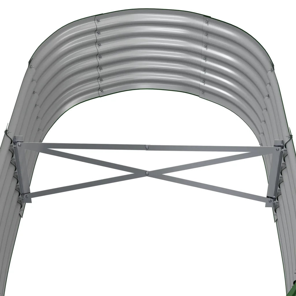 Letto Giardino Acciaio Zincato 152x80x36 cm Verde 318913
