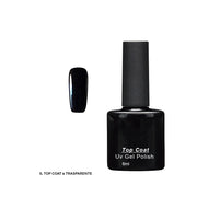 Trade Shop - Smalto Semipermanente 8ml Trasparente Effetto Lucido Durata Uv Gel Nail Art -