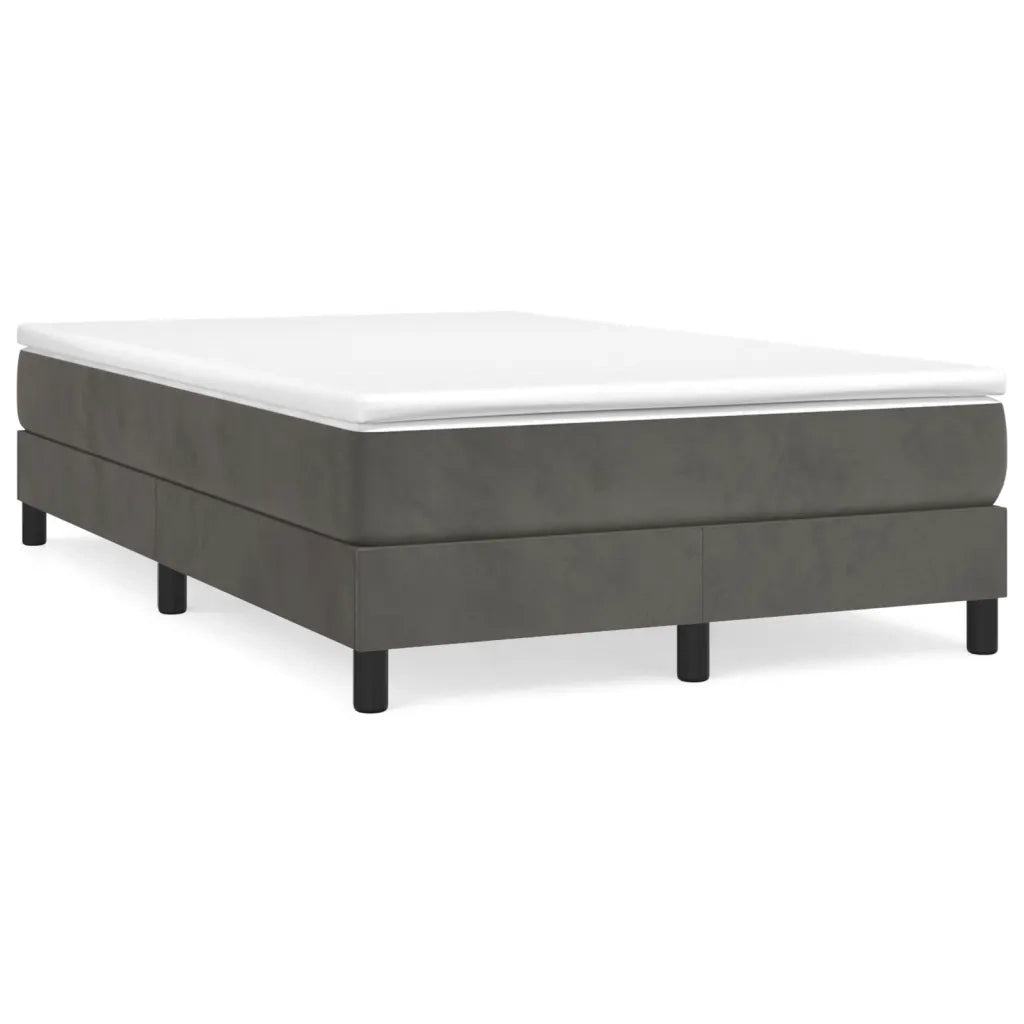 Giroletto a Molle con Materasso Grigio Scuro 120x190 cm Velluto 3269678