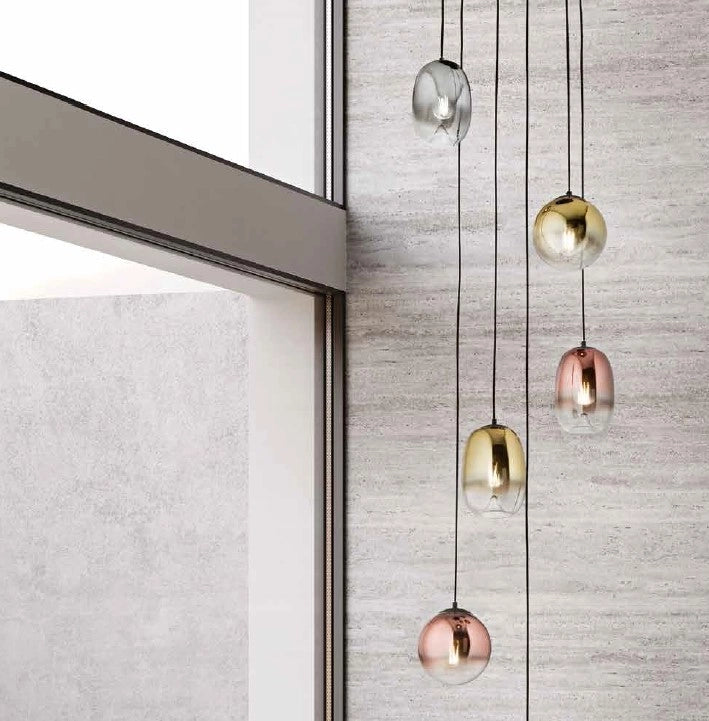 SOSPENSIONE BALU-2, 1 LUCE ORO ATTACCO E27 D.18CM H.20CM