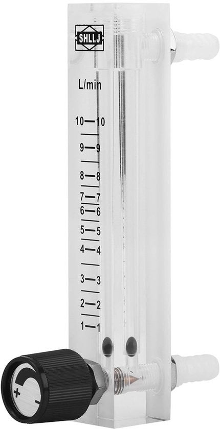 Metraggasse 1-10 LPM - Regolatore - Misuratore di flusso d'aria - Misuratore di ossigeno - Connettore 8 mm - Precisione 5% - Misuratore di flusso