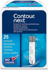 Contour Next Teststrips per 25 unità per monitoraggio della diabete