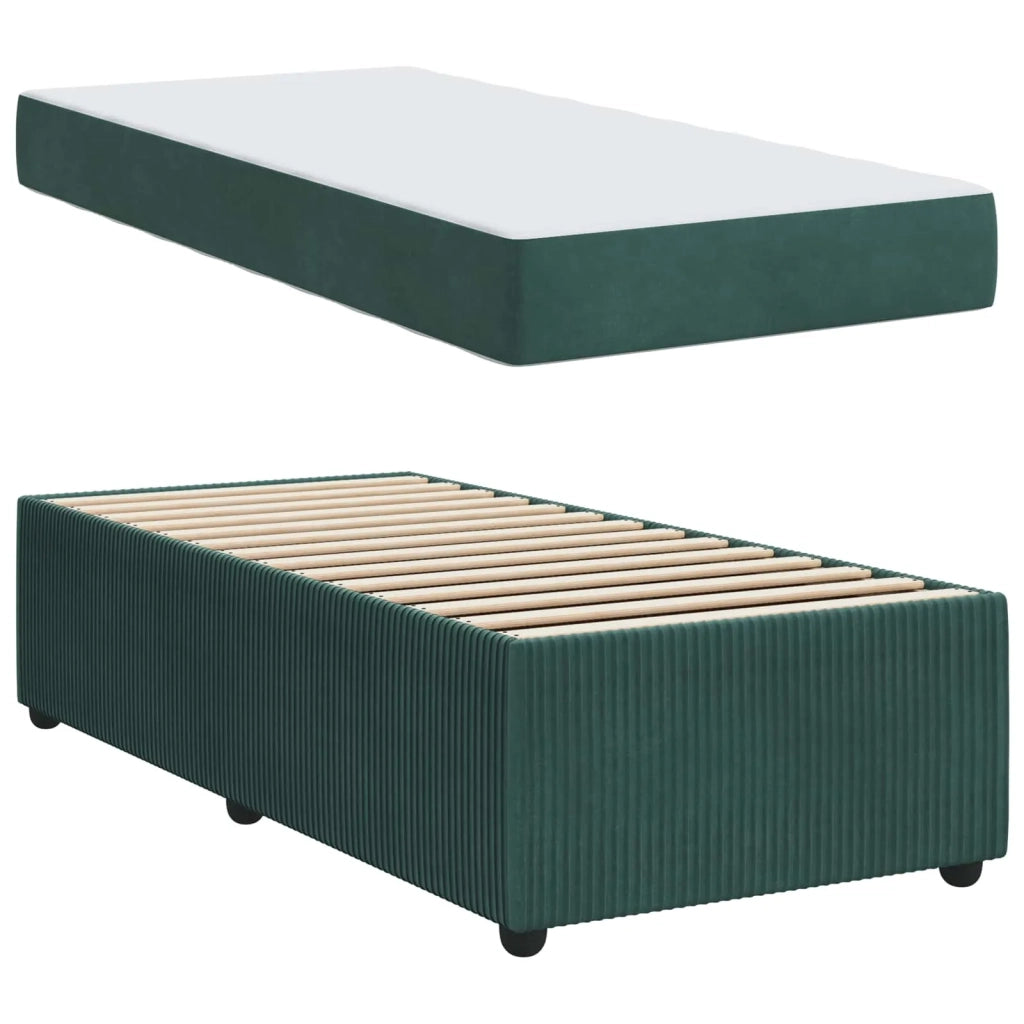 Struttura del letto Verde Scuro 90 x 190 cm Tessuto 3398337