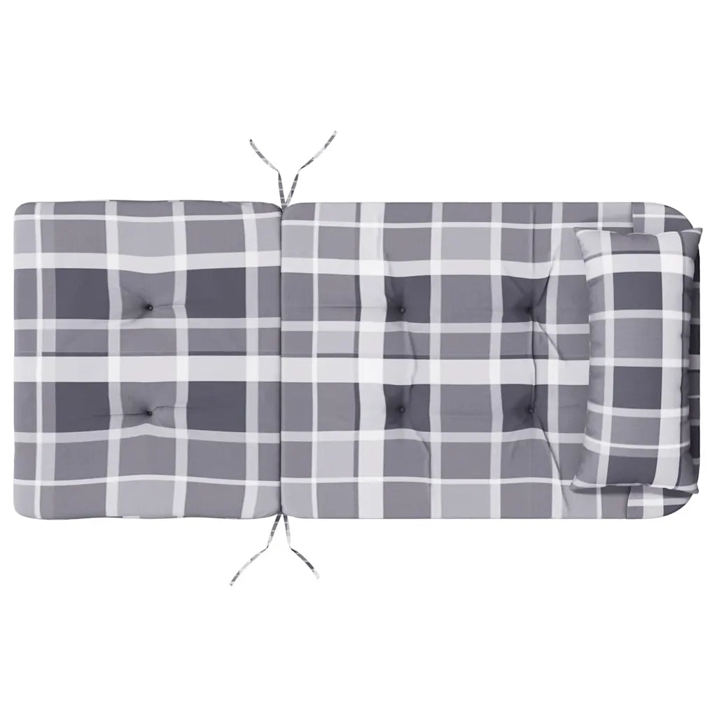 Cuscini Sedia Adirondack 2 pz a Quadri Grigio in Tessuto Oxford 361844