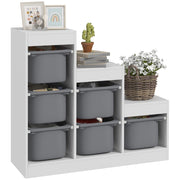 Mobile portagiochi bambini ¨C Xylo ¨C 6 cassetti amovibili grigio 96x38.5x90cm