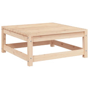 Sedia da giardino-Poggiapiedi da Giardino con Cuscino in Legno Massello di Pino 653279