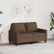 Divano a 2 Posti Marrone 120 cm in Tessuto 359158