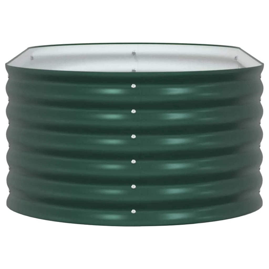 Aiuola rialzata da giardino dal design moderno e minimalista per esterni 160 x 80 x 44 cm acciaio verde 02_0058910