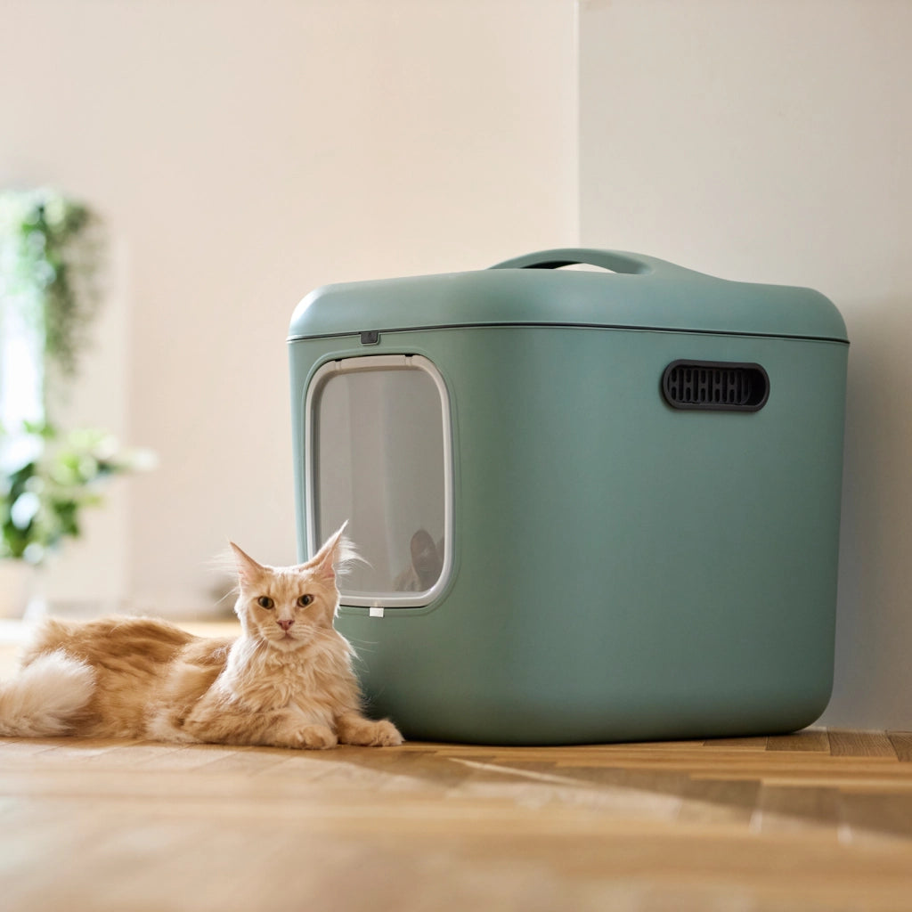 Lettiera per gatti BIALA XL -   Colore Mistletoe green/Nero - Rotho
