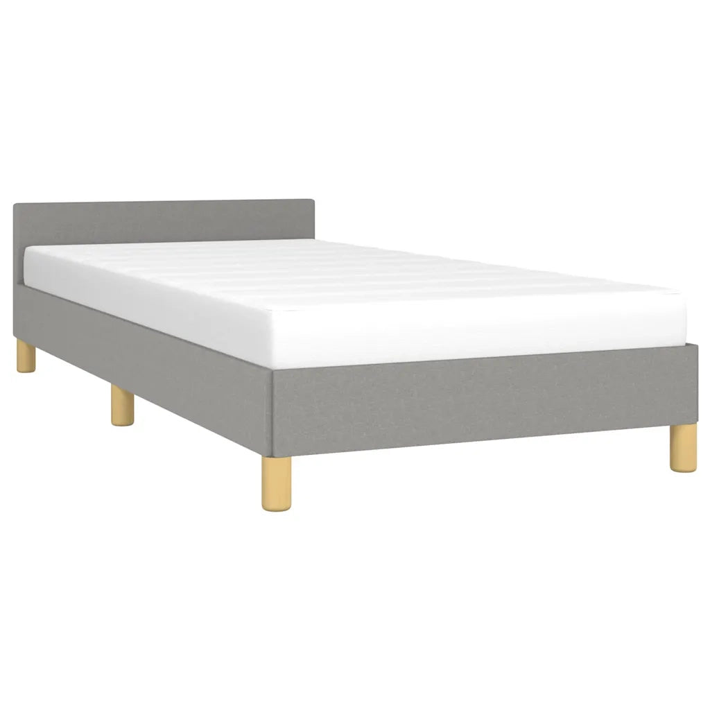 Giroletto senza Materasso Grigio Chiaro 90x190 cm Tessuto 347375