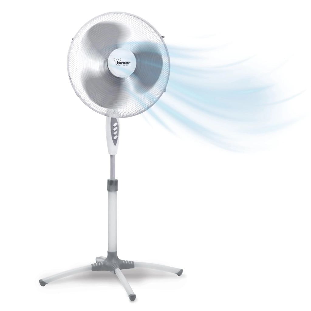 Bimar INB-VP503 Ventilatore a Piantana 130cm e 45W, 3 Velocità, 3 Pale, Oscillante e Inclinabile
