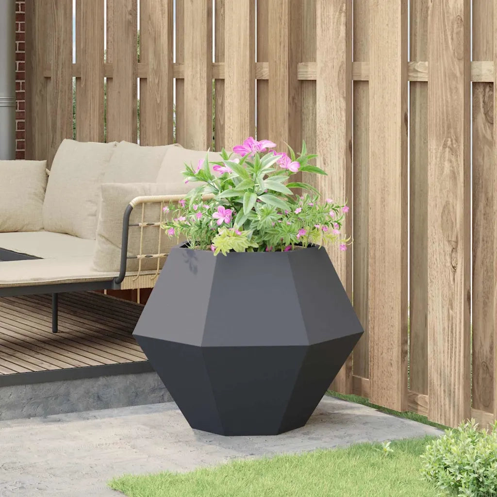 Fioriera | Cassetta per fiori | Vaso Antracite 75 x 75 x 60 cm Acciaio