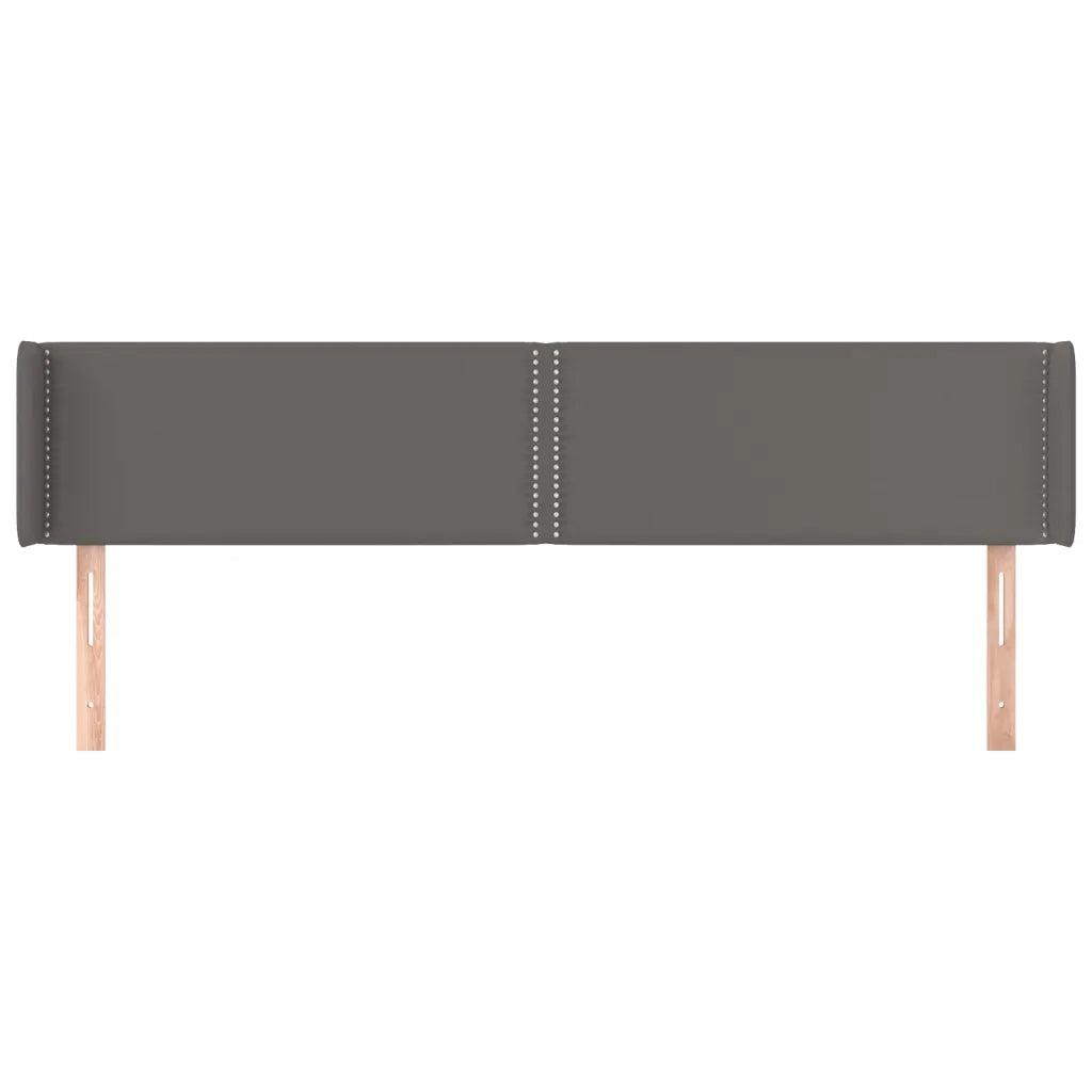 Testiera | Testata ad Orecchio Grigio 203x16x78/88 cm in Similpelle