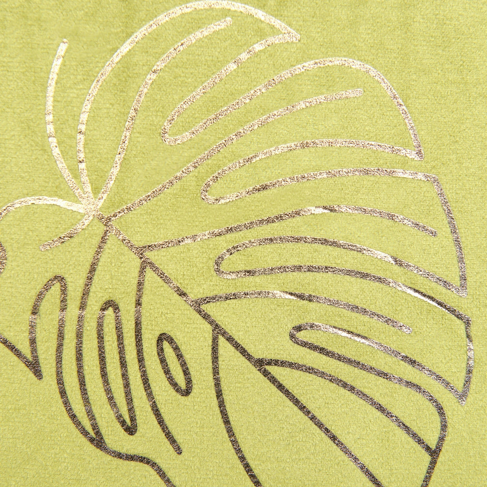 Set di 2 cuscini decorativi velluto blu 45 x 45 cm foglia stampa glamour decor accessori