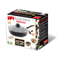 Padella Multiuso Multicooker 26 Cm Cottura Dietetica Ecostone Rivestimento In Pietra Silex Nero