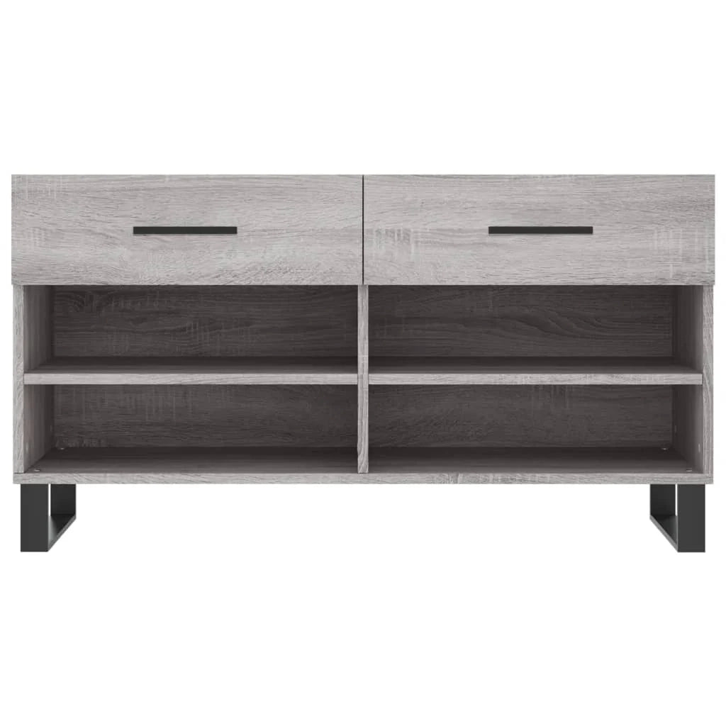 Panca portascarpe/stivali cassettiera scaffale mobiletto portaoggetti per ingresso legno Sonoma 102 x 35 x 55 cm legno ingegnerizzato grigio 02_0023002