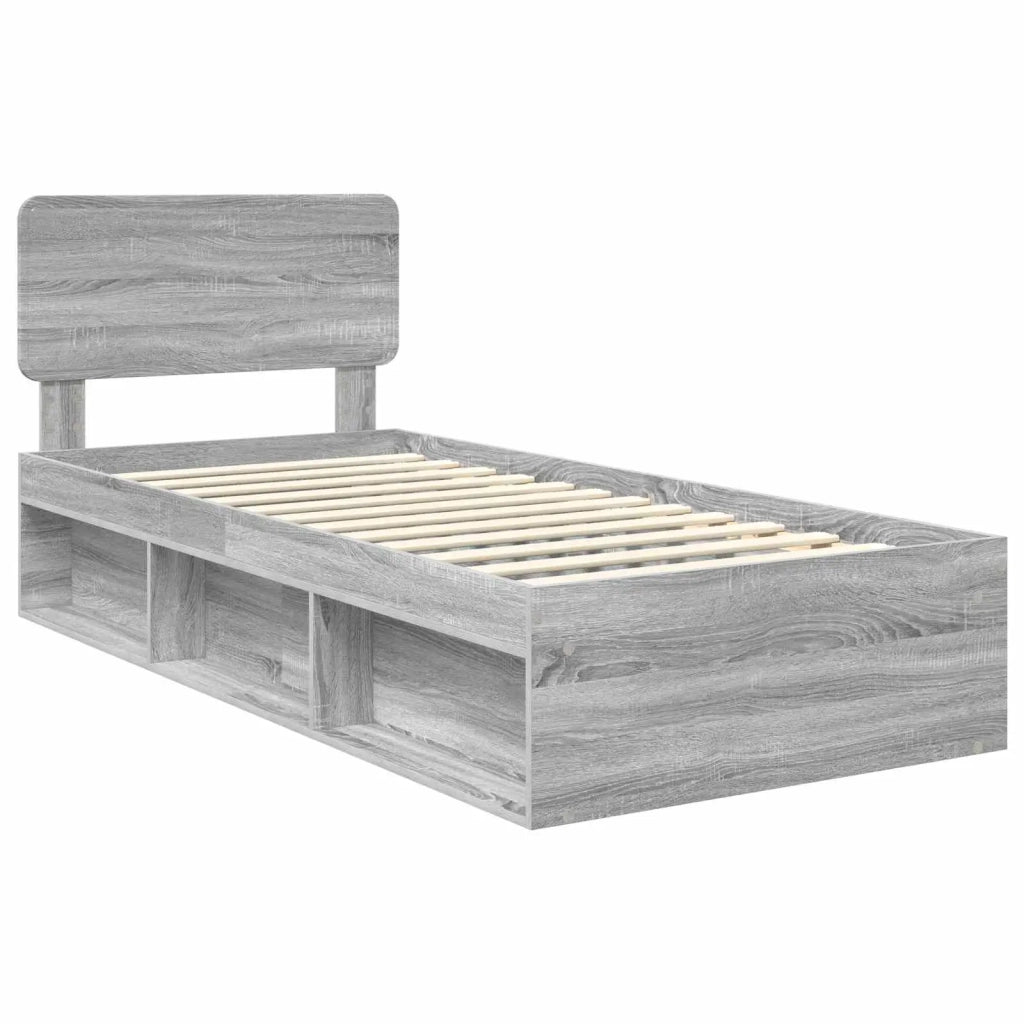 Struttura del letto Grigio Sonoma 90 x 200 cm Pino massello 3412128