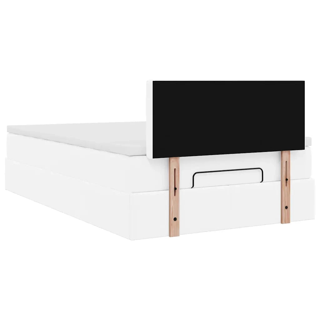 Struttura Letto Pouf con Materasso 120x200 cm Similpelle 3312148