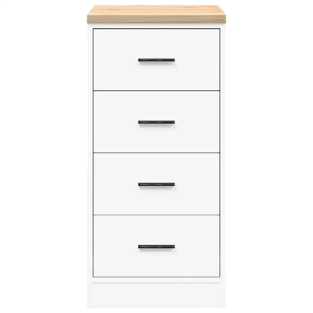 Armadietto da Garage Bianco 40x51x85 cm Legno Massello di Pino CFW8955824