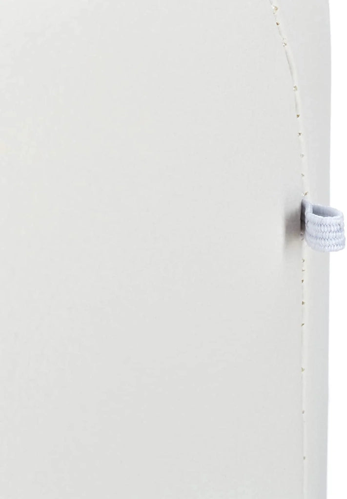 Sgabello rotondo con 4 gambe legno e materiale sintetico bianco 13_0002818