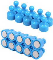 20 pezzi di magneti per frigorifero, punte magnetiche, piccoli magneti per frigorifero, forti magneti neodymium, lavagna bianca, cartellino, magneti, ideali per casa, cucina, ufficio, scuola, aula, blu