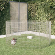 Recinto per animali all'aperto 12 pannelli 54x100 cm in ferro zincato 171584