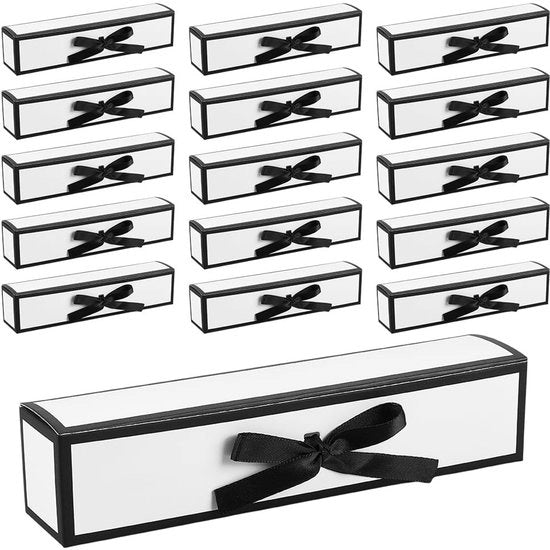Scatole di regalo in carta 20 pezzi - Scatola rettangolare con fioc - Pacchetti di regalo per ragazze - Regali per compleanni e Natale - 18,8 x 3,9 x 4 cm