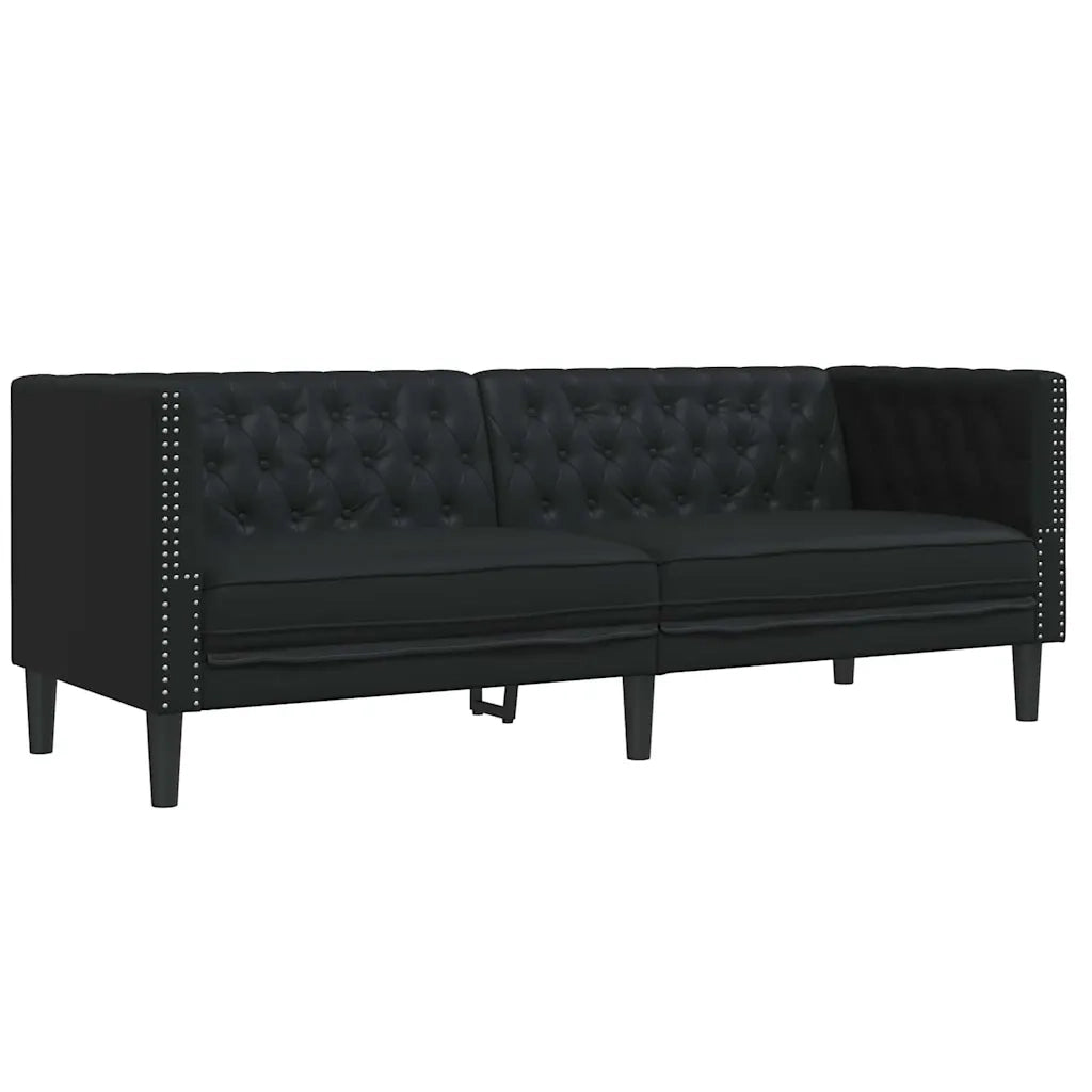 Divano per Soggiorno 2 pcs Nero 194 x 74,5 x 70,5 cm 3385862