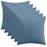 Federa 6 pcs ALMELO Blu 40 x 40 cm corduroy 914189