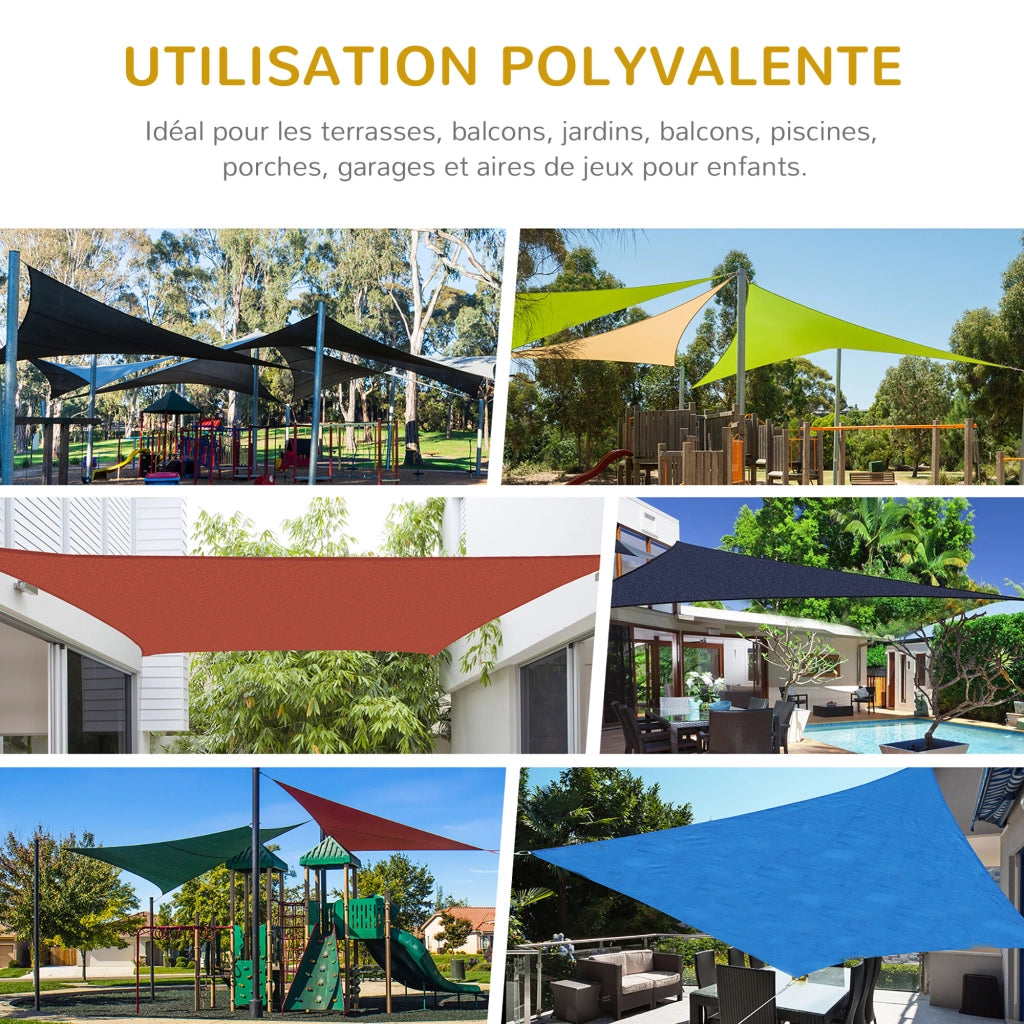 Telo ombreggiante rettangolare ¨C zephmum ¨C crema 4x6m HDPE 185g/m2