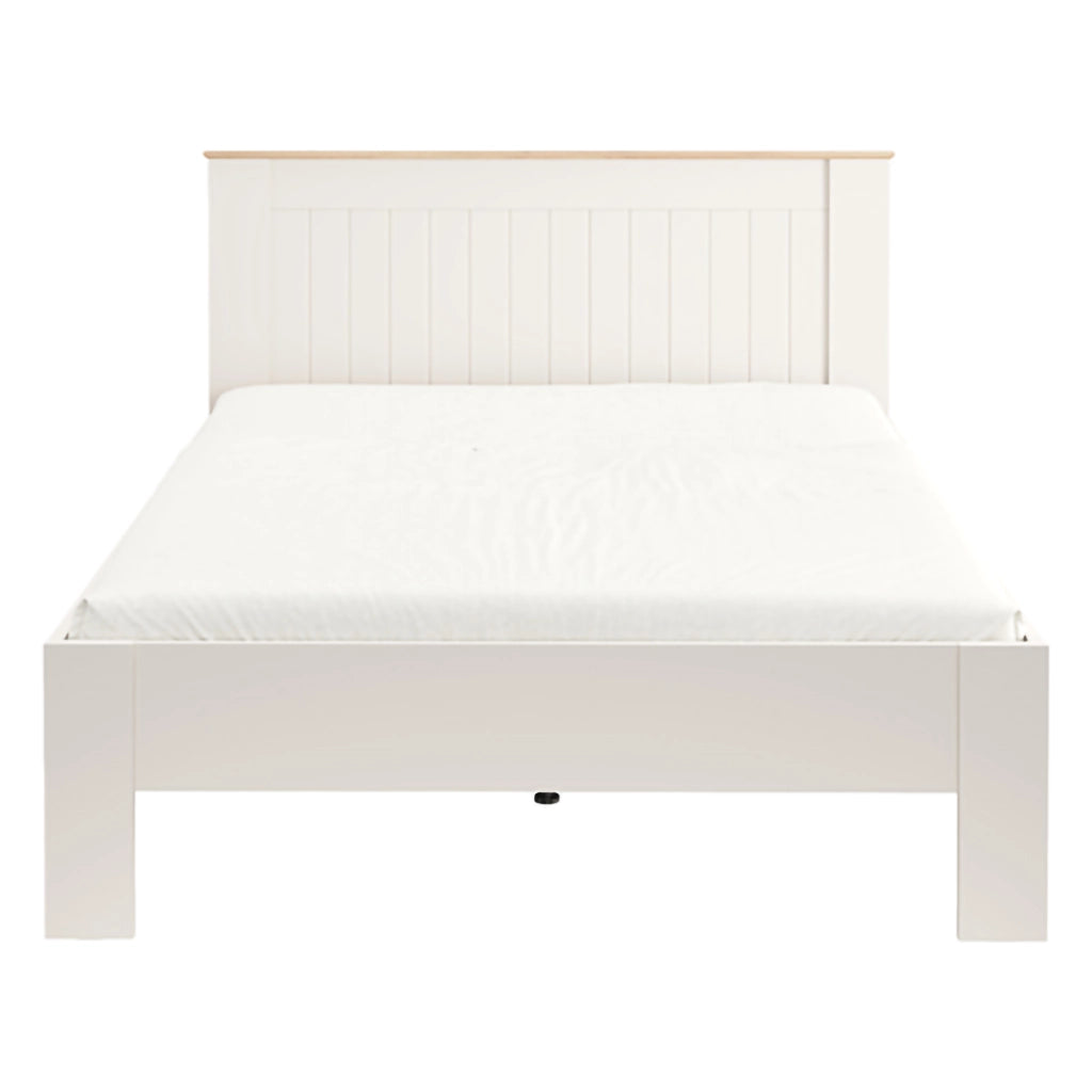 Letto Matrimoniale Luangp, Letto Matrimoniale Dimensione Materasso 160x200 cm, Bianco Crema