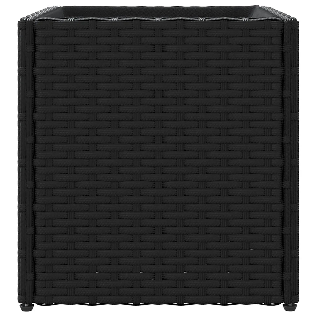 Fioriere da Giardino 2 pz Nere 36x30x32 cm in Polyrattan 3210531