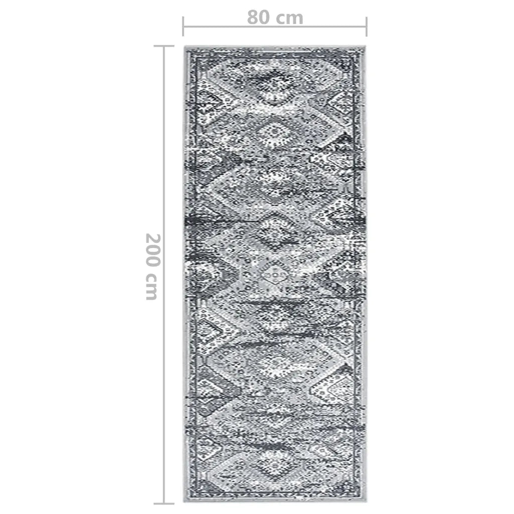 vidaXL Tappeto Lungo in BCF Grigio Orientale 80x200 cm