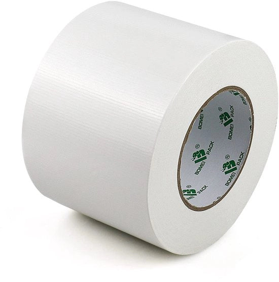 Tape di protezione, nastro adesivo, bianco, 100 mm x 50 m, impermeabile, nastro di protezione per riparare, fissare, legare, rinforzare e sigillare