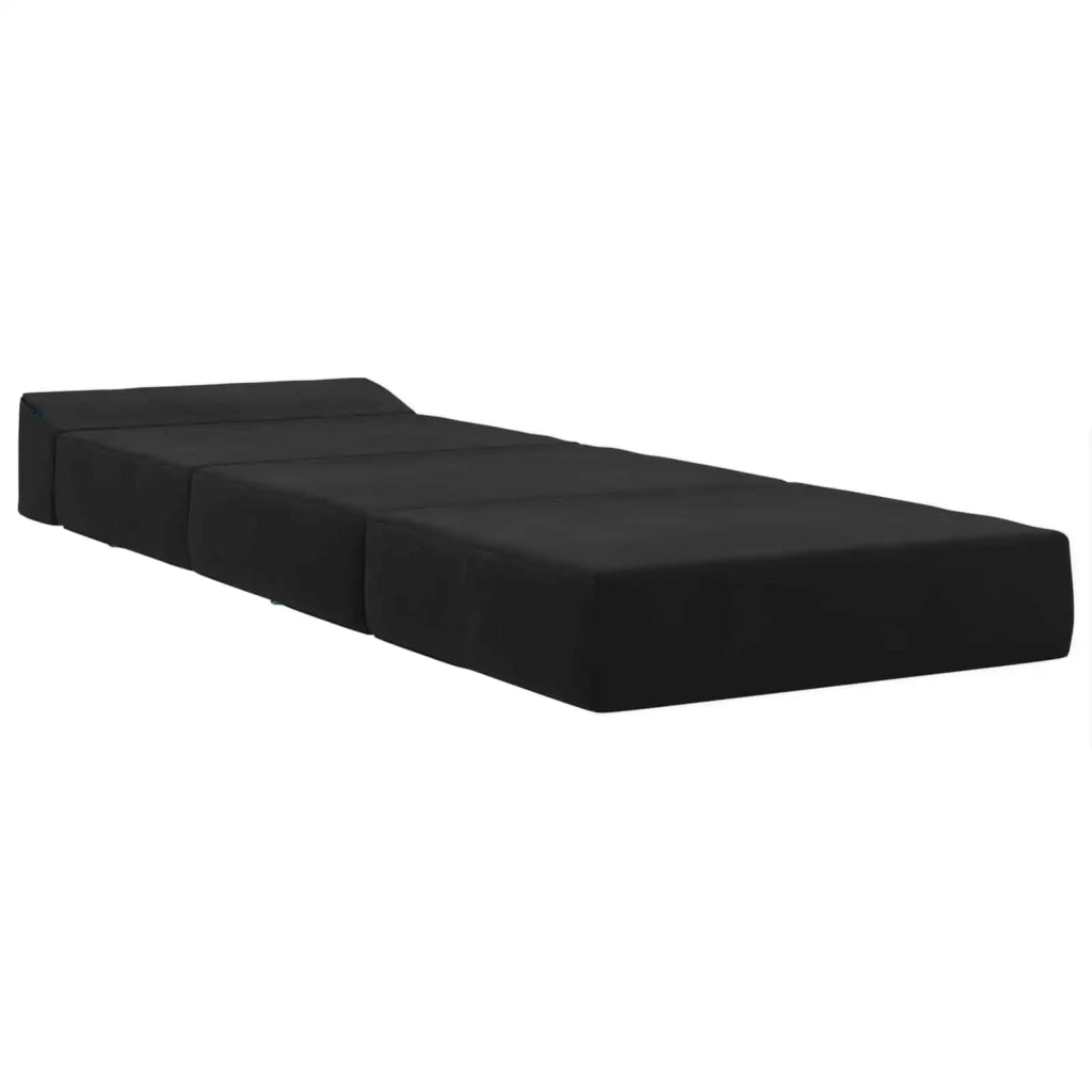 Divano Letto Pieghevole Nero 200 x 70 x 15 cm Velluto 900011