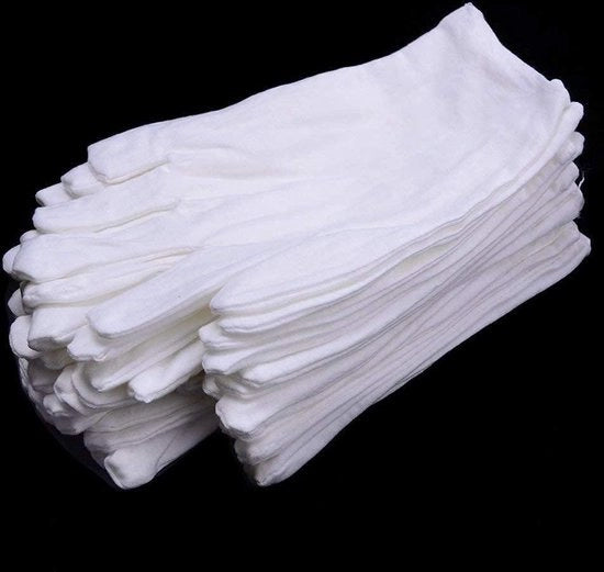 12 paia guanti di cotone bianchi per trattamento idratante e eczema, ideali per mani secche - guanti per la cura della pelle e lavorazione