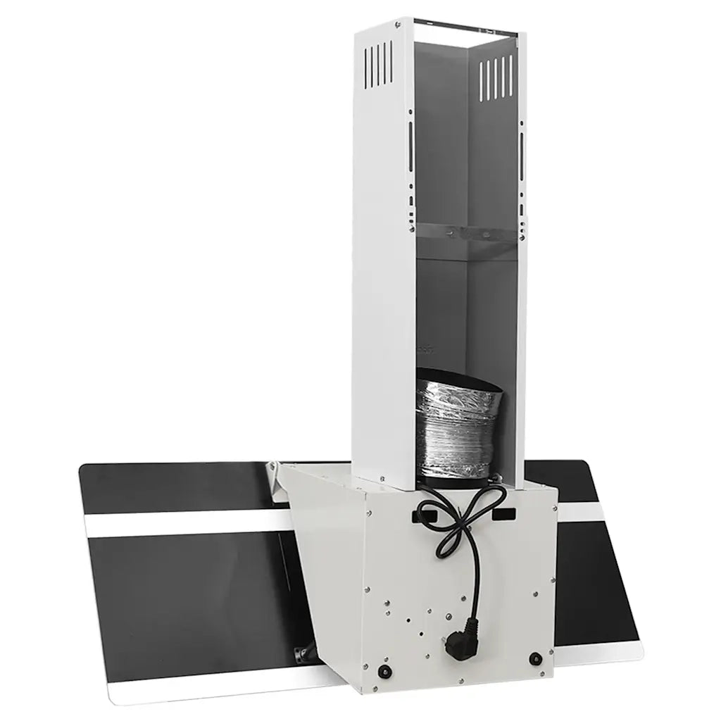 Cappa a Parete 90 cm in Acciaio e Vetro Temperato Bianco cod mxl 12949