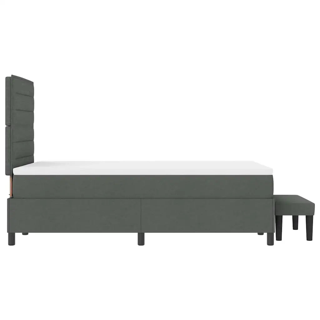 Letto a molle con testiera Grigio scuro 120 x 190 cm Tessuto 3343975