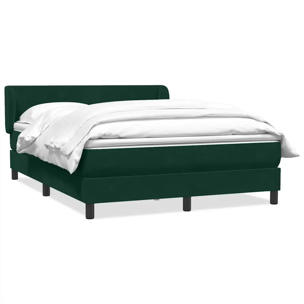 Giroletto a Molle con Materasso Verde Scuro 160x220 cm Velluto 3317406