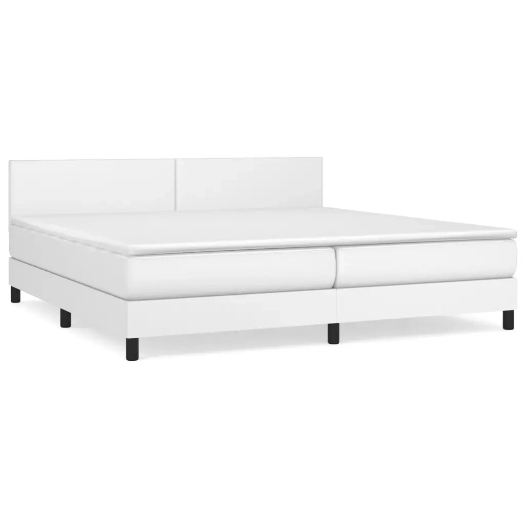 Giroletto a Molle con Materasso Bianco 200x200cm in Similpelle cod mxl 61275