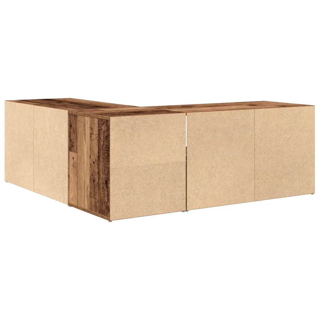 Mobile Angolare Legno Antico 200x40x45 cm in Truciolato 3307835