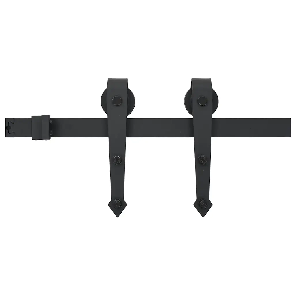 Kit di Binari per Porte Scorrevoli SKIEN 200 cm Acciaio Nero 145259