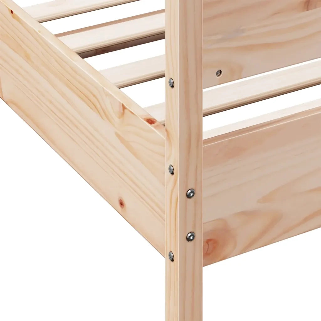 Giroletto senza Materasso 90x200 cm in Legno Massello di Pino