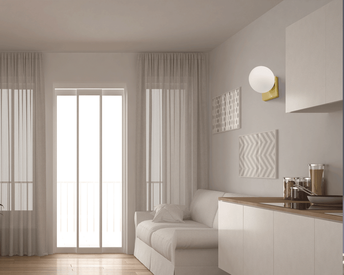 Lampada Da Parete Vetrata APP1009-1W Gold