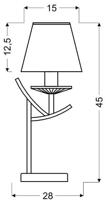 Lampada da tavolo Candellux Valencia ottone E14 45cm