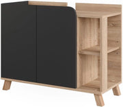 Mobiletto per lavabo Karen, Sonoma/antracite, 80 x 65 cm con 2 porte