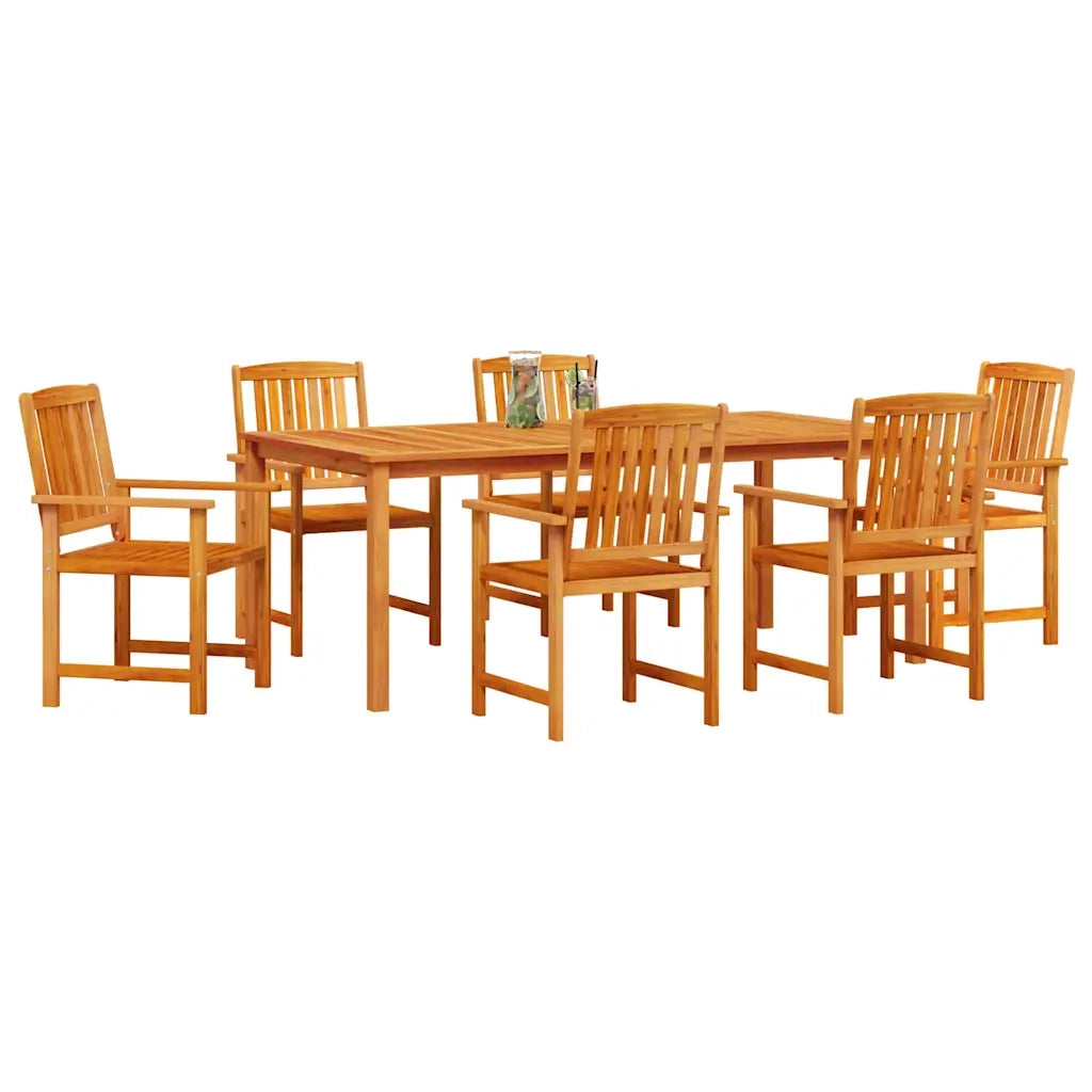 Set da Pranzo per Giardino 7 pcs Marrone