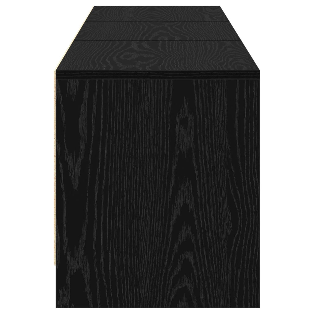 Mobile TV Rovere Nero 165 x 34 x 40 cm Legno multistrato 8006552
