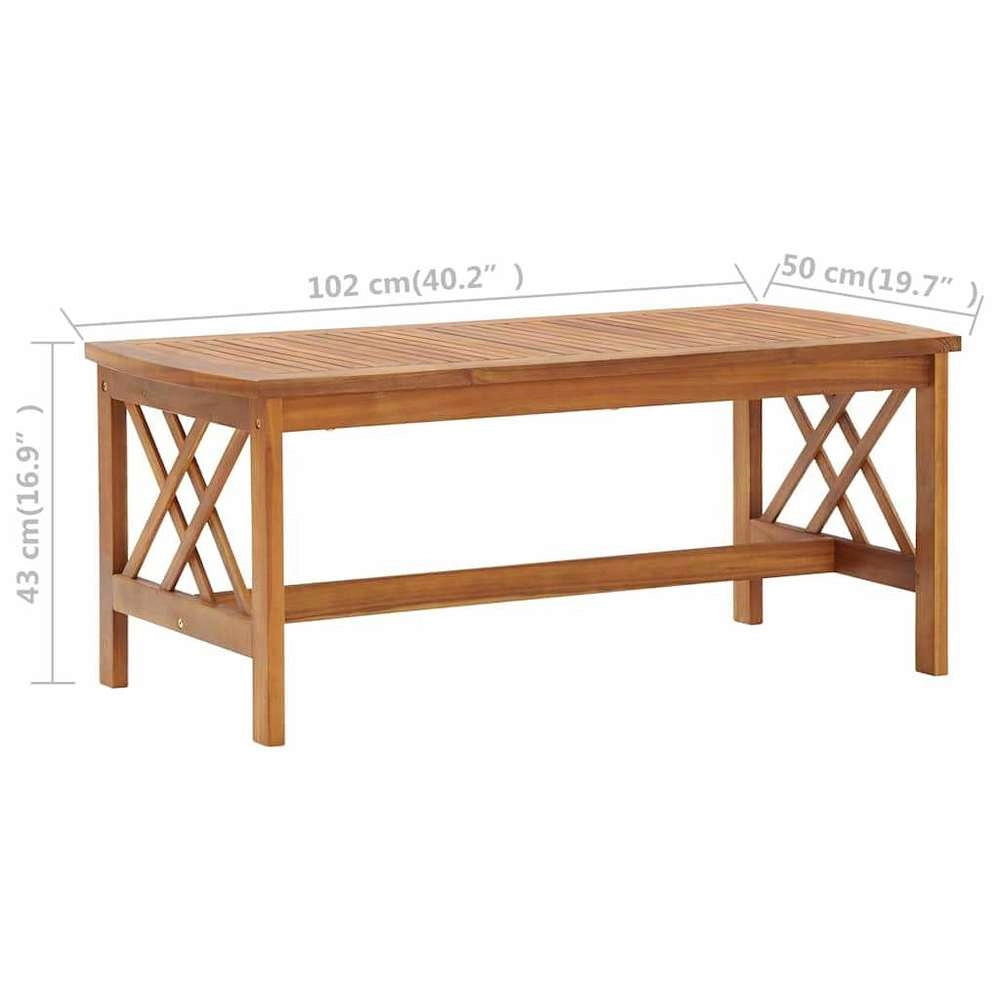 4-piece Garden Lounge Set Made Of Solid Acacia Wood