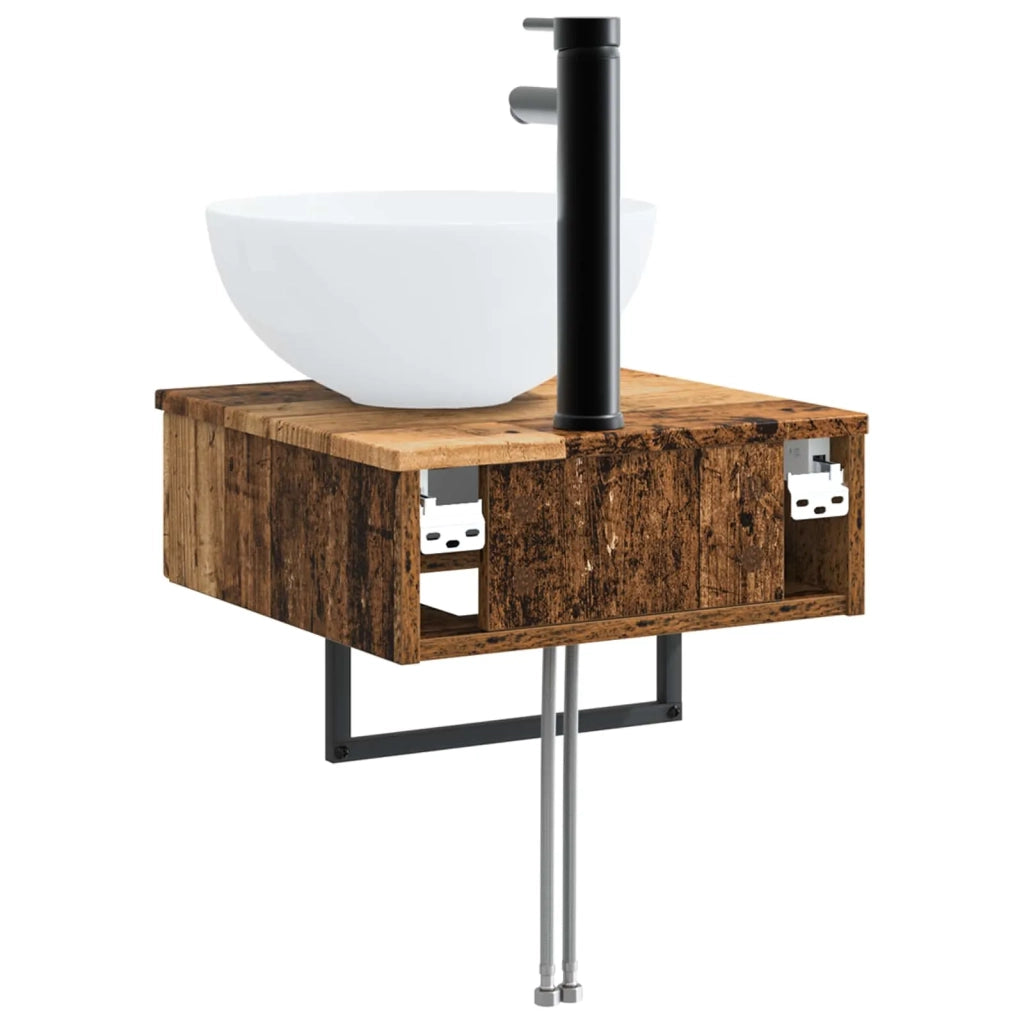 Lavabo da Parete Legno antico 40 x 41 x 40,5 cm CFW1236134